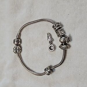 Pandora bracelet with charms